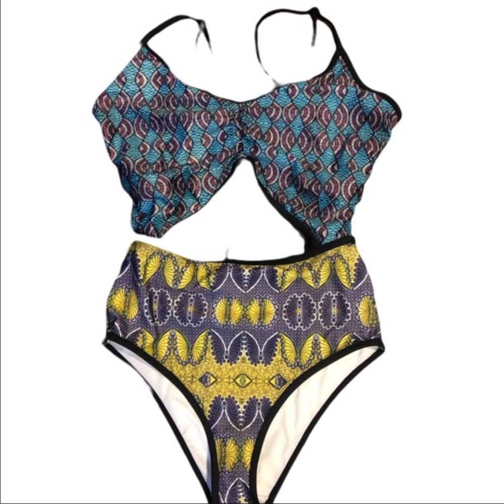NWT Wolf & Whistle One Piece Cutout Fuller Bust Bathing Suit